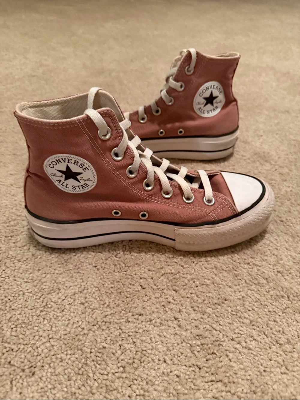 Converse Chuck Taylor All Star Lift Platform High-Top Sneakers dusty pink 6.5
